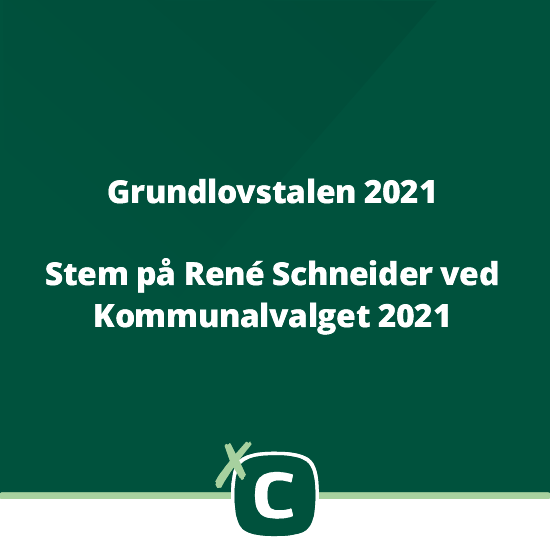 Grundlovstalen 2021 - Byrådskandidat René Schneider